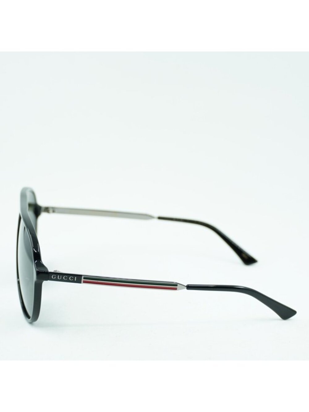 Gucci GG0829SA 001 Men Sunglasses Black Aviator Frame, Grey Lenses - Picture 10 of 12